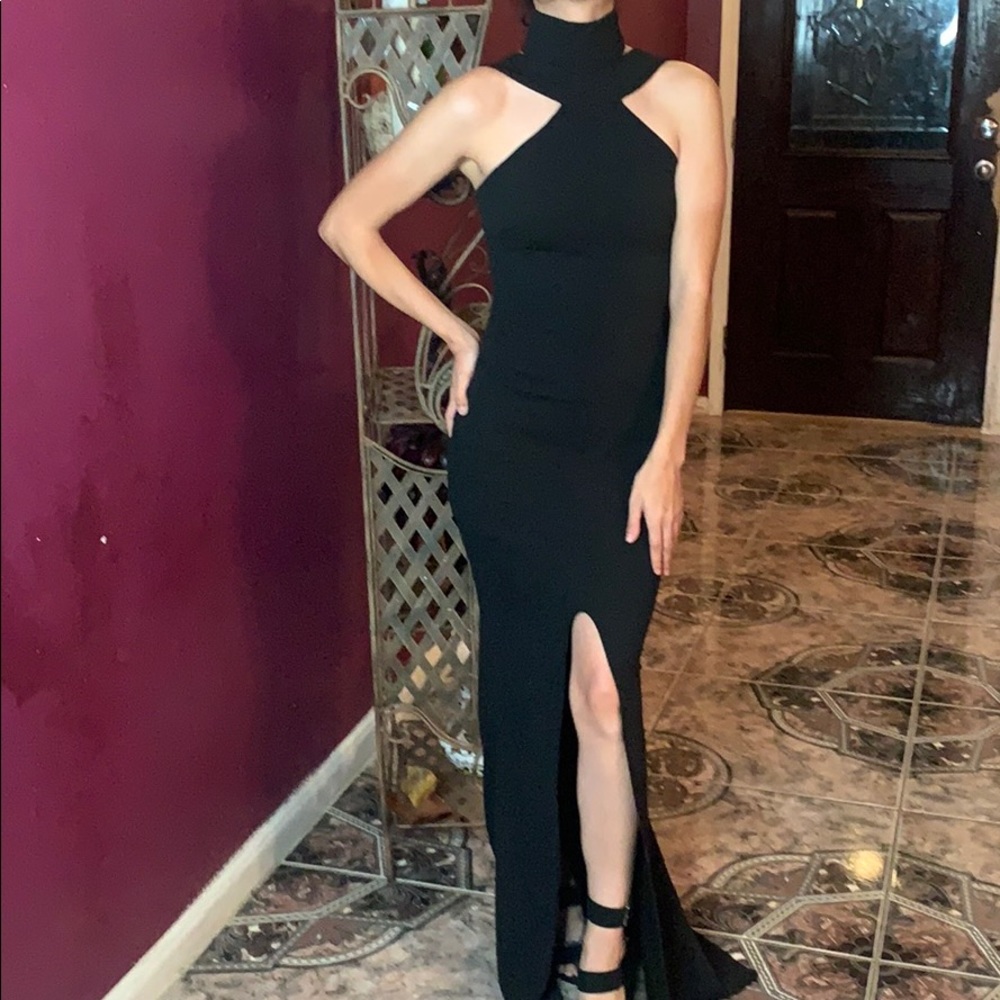 Black Choker collar dress